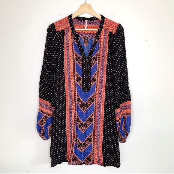 Free People Peacemaker Print Shapeless Dress - Picture 2 of 8